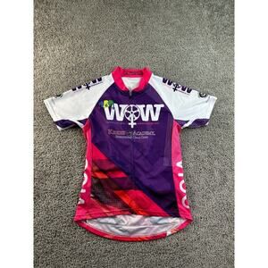 Bespoke Kit Cycling Jersey Womens Large Purple Zip Up Lightweight Ladies FLAW